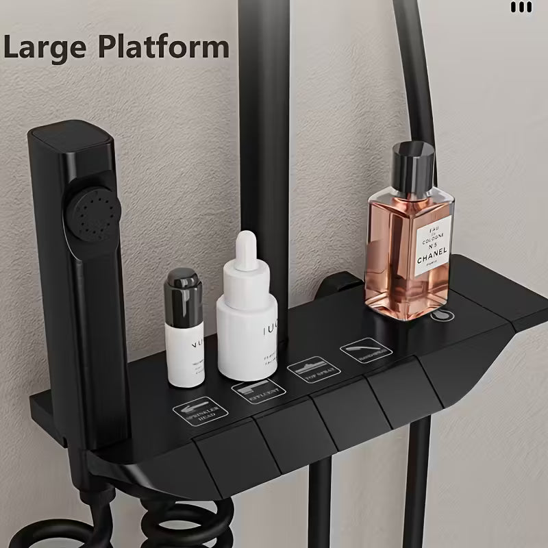 Luxury tuš set – mat crna (visoki pritisak)