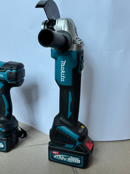 Makita Aku Set – Udarni Odvijač + Brusilica (2x Baterije + Punjač)