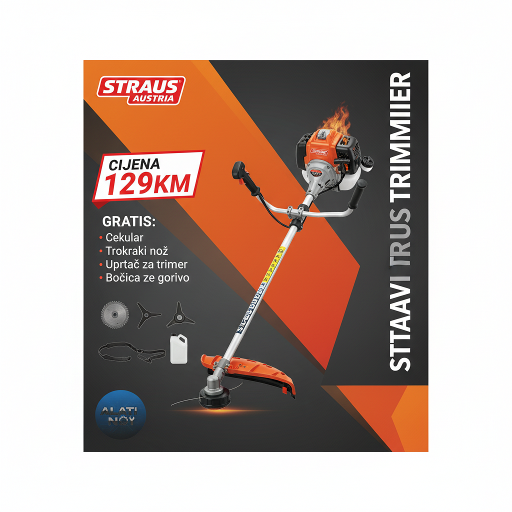 Straus trimer Austria 52cc + GRATIS set dodataka
