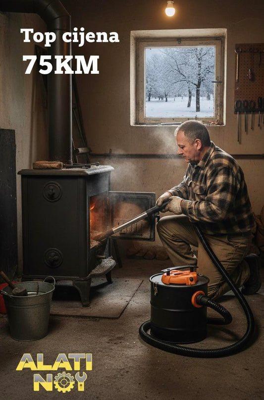 Usisivač pepela 1200W – 18L, metalno crijevo, filter za visoke temp