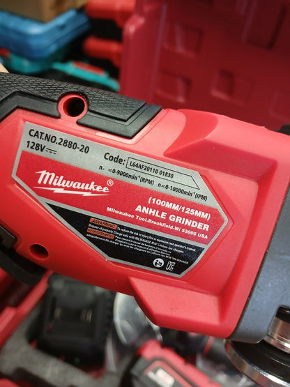 Milwaukee 2u1 Aku Set – Odvijač i Brusilica + 2 Baterije 128V / 5.0Ah