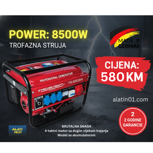 BENZINSKI AGREGAT GENERATOR FISCHER KRAFT FS-8500W