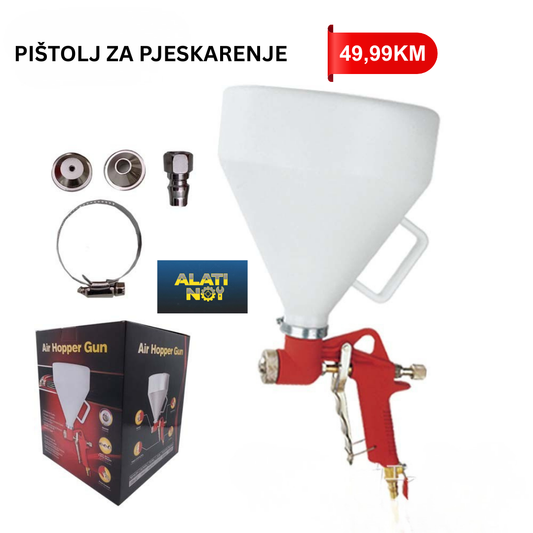 🔫 PIŠTOLJ ZA PJESKARENJE / HOPPER GUN – Brza i Efikasna Obrada Površina!