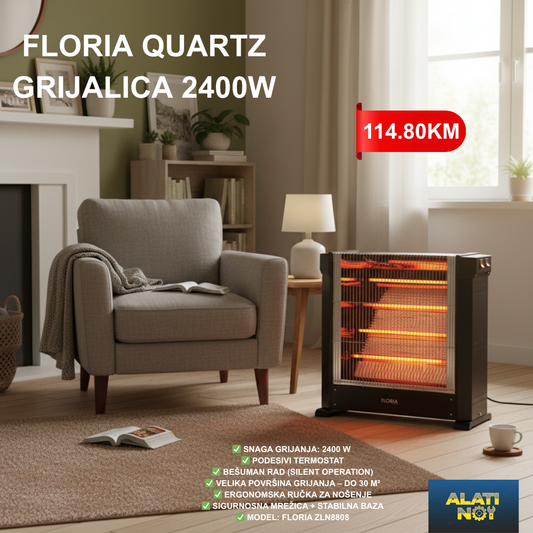 FLORIA Quartz Heater ZLN8808 – 2400W | 114,80 KM