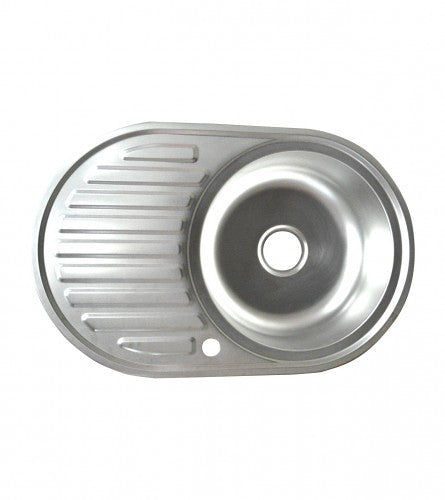 Ovalni Inox Sudoper sa Ocjeđivačem – 770x500 mm