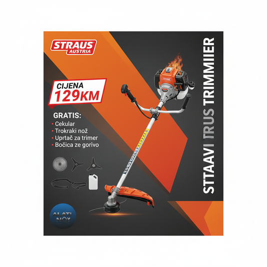 Straus trimer Austria 52cc + GRATIS set dodataka