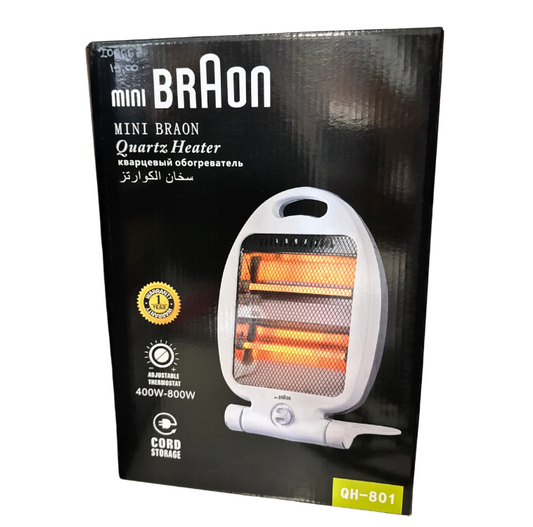 MINI BRAON Quartz Heater QH-801 – 400W / 800W