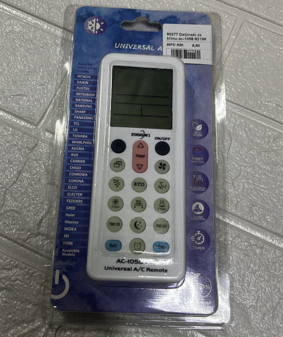 Univerzalni Daljinski Upravljač za Klima Uređaje (A/C Remote)